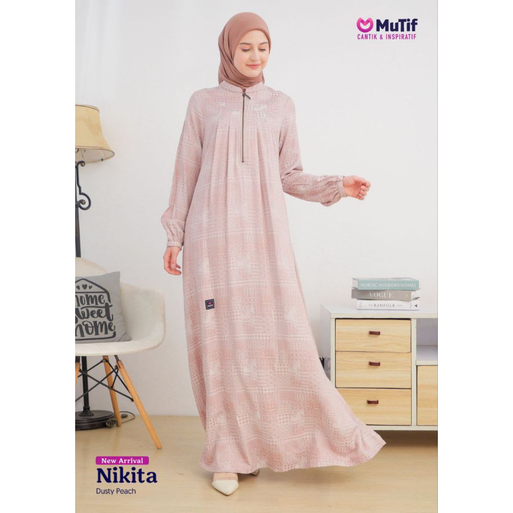 NIKITA BY MUTIF GAMIS MOTIF GAMIS SYAR'I GAMIS LEBARAN KEKINIAN GAMIS JUMBO
