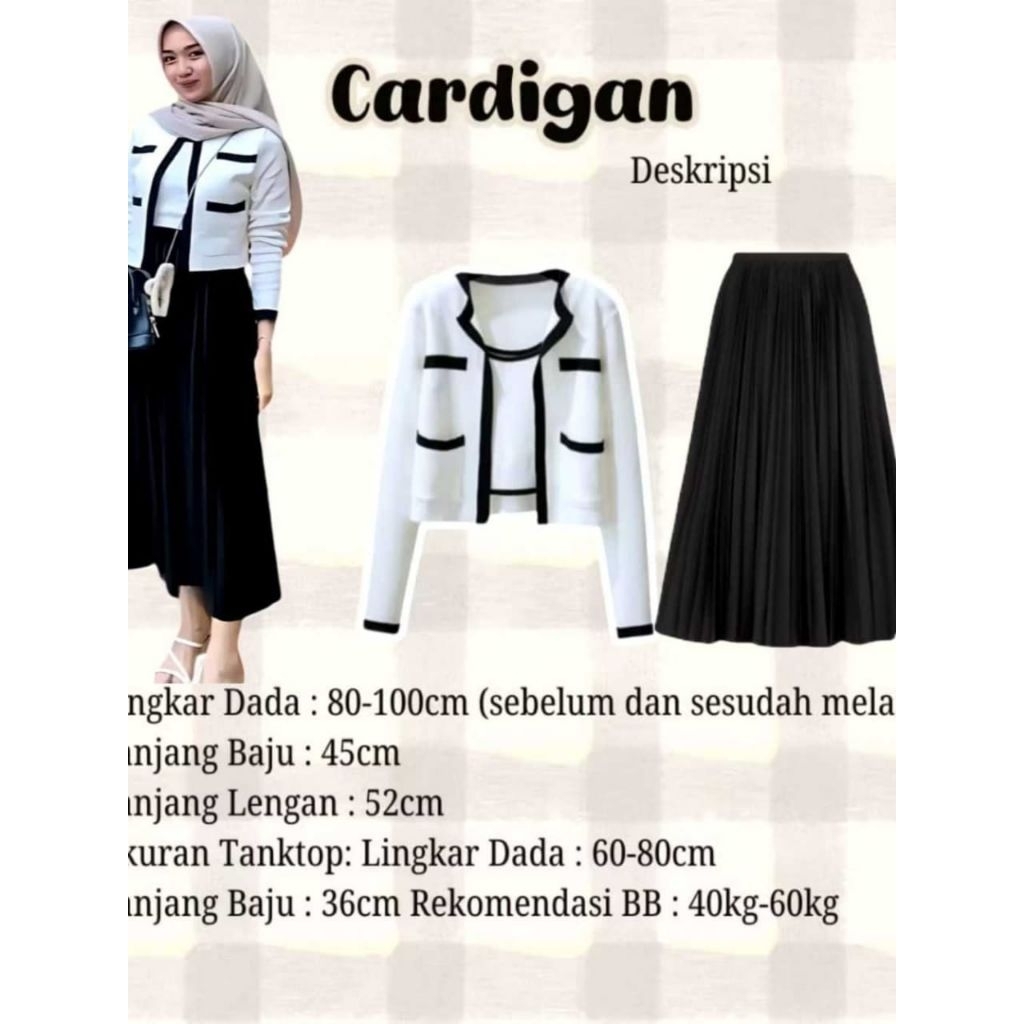 Setelan Rajut Batwingman | Set Rajut + Rok Wanita | Set Fashion
