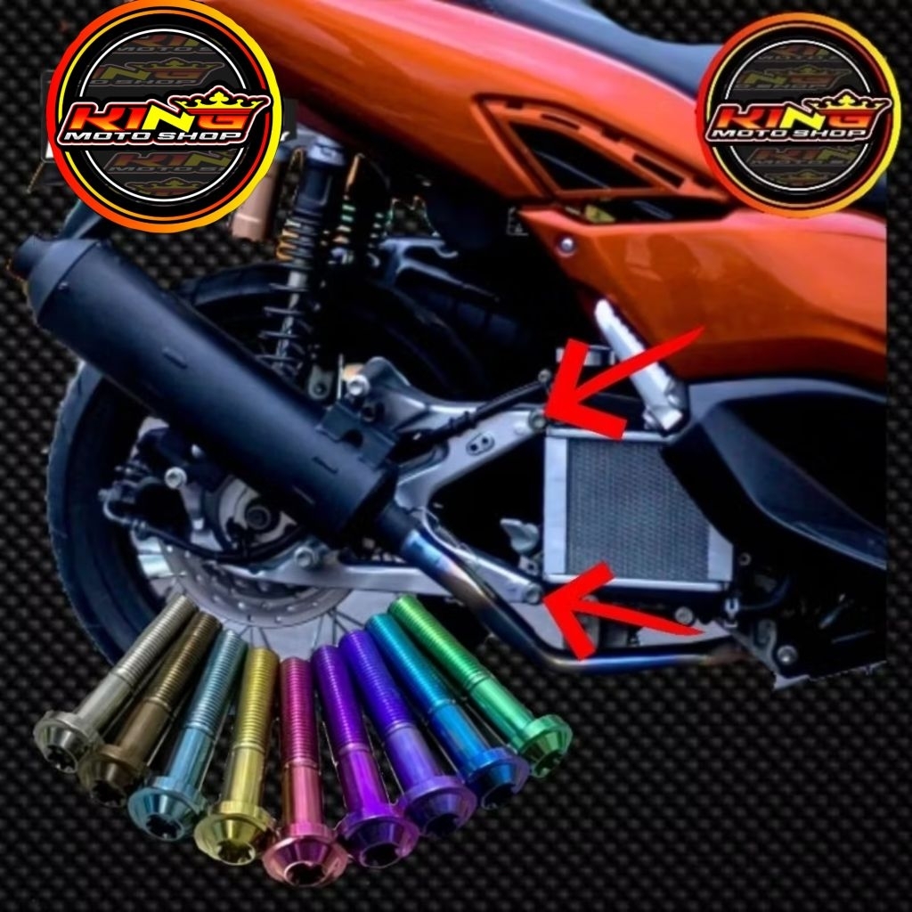 baut arm nmax titanium baut arm titanium aerox & nmax satu set 2 biji