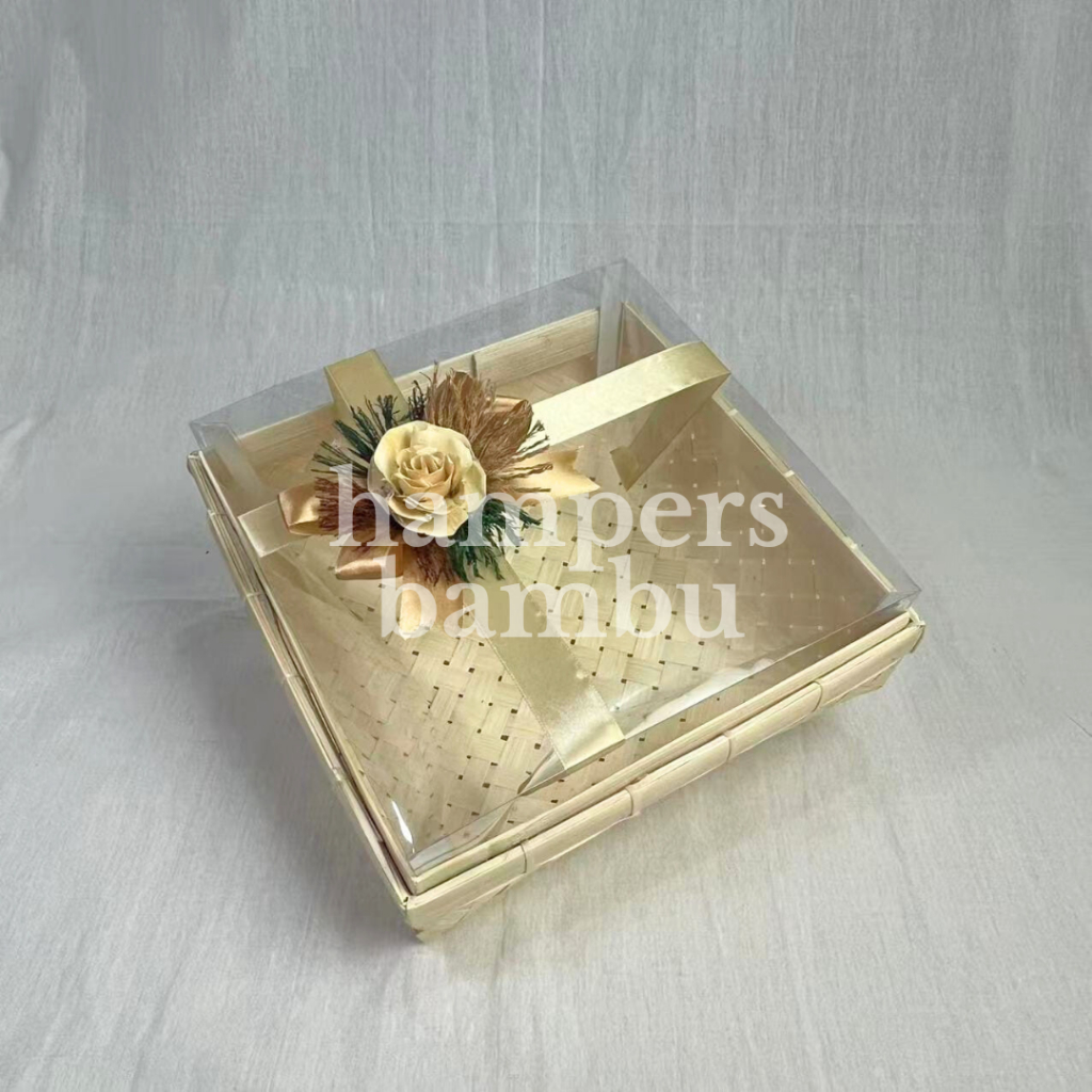 Besek Mika Pita / Besek Ceper / Tutup Besek + Mika / Besek Hias Pita Rustic B