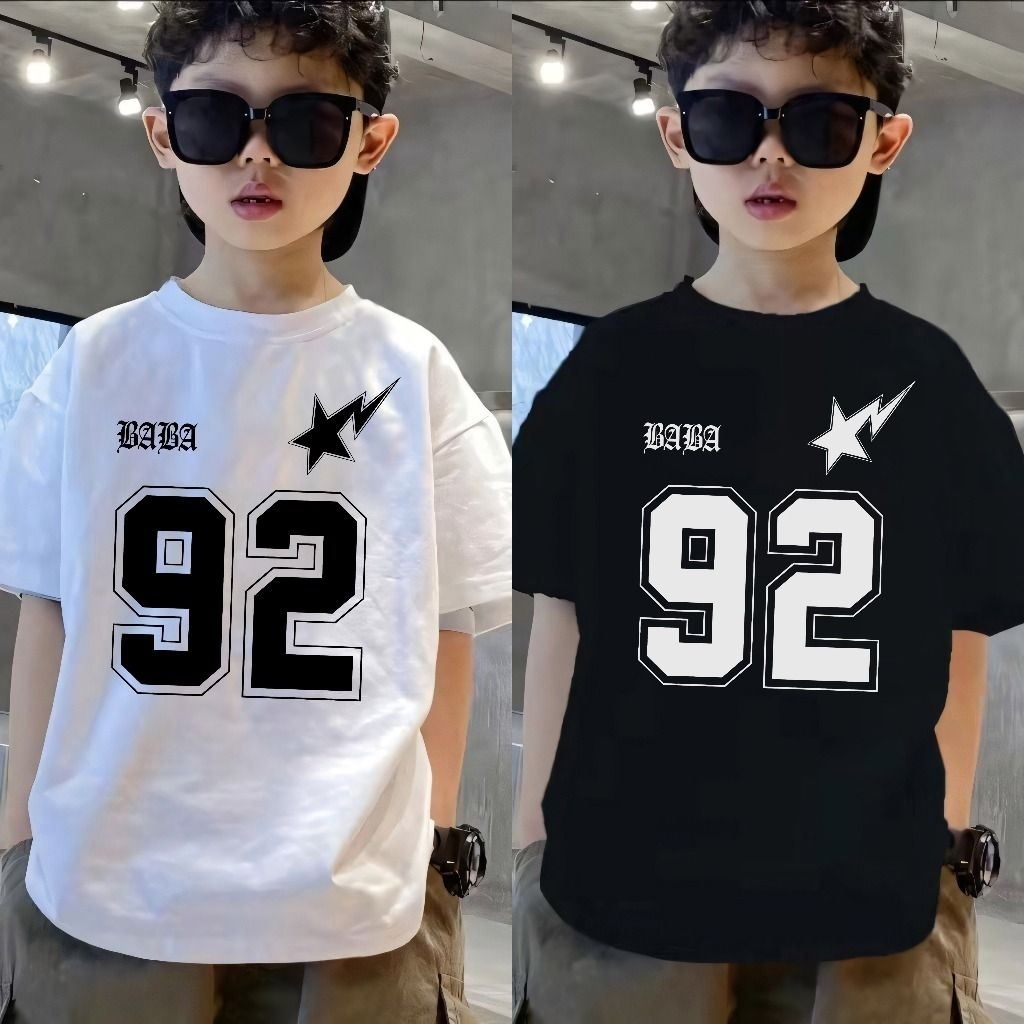 KAOS ANAK MODEL ANGKA 92 Bahan Cotton24s Atasan Anak Fashion Anak Kaos angka