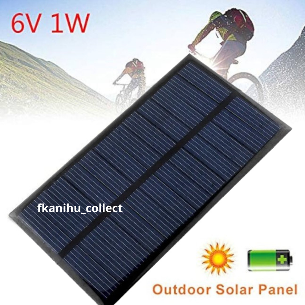 Panel Surya Solar Cell Mini 6v 1w / DIY Mini Solar Panel Untuk Smartphone powerbank