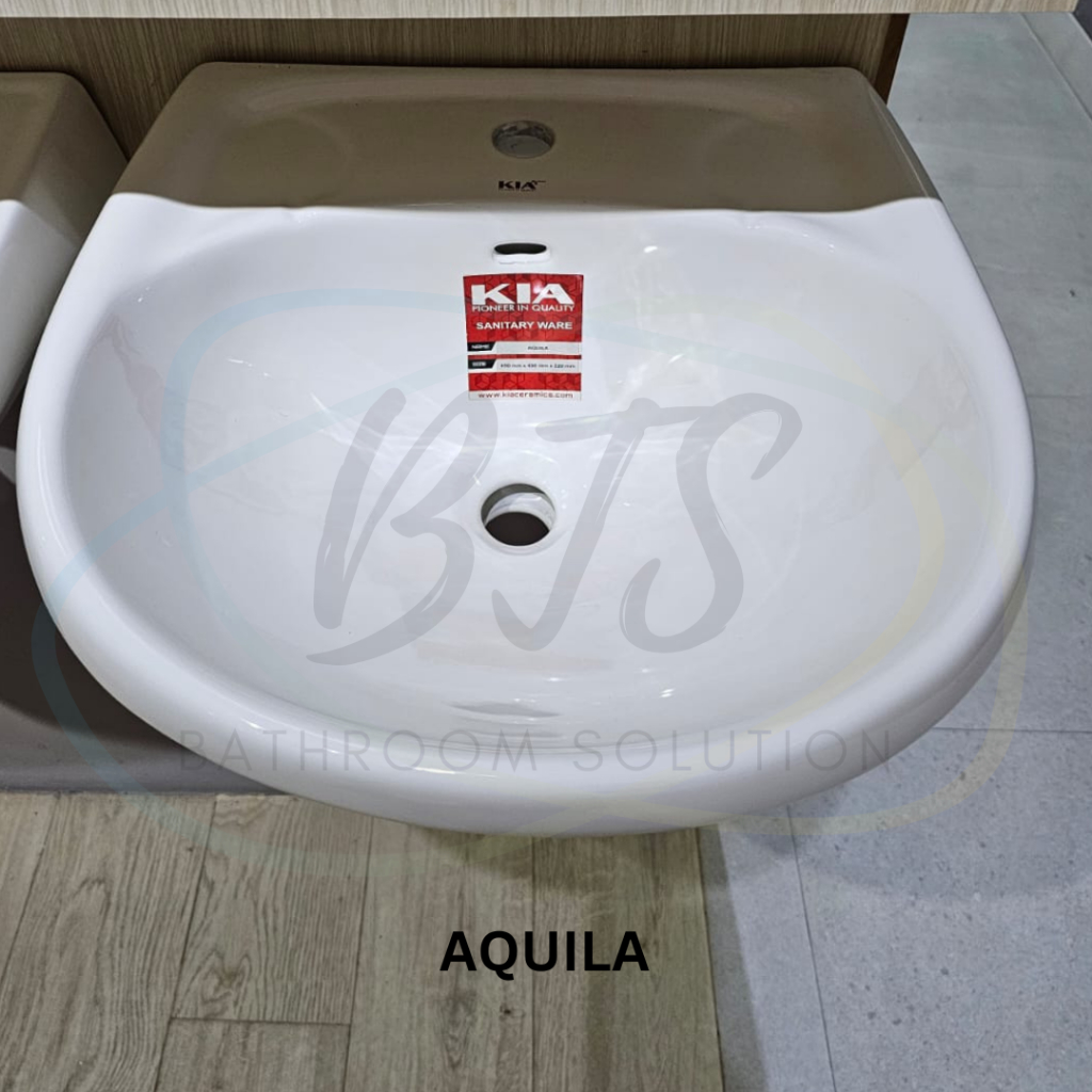 KIA AQUILA wastafel keramik gantung tembok/ wastafel gantung tembok / wastafel gantung / wastafel ga