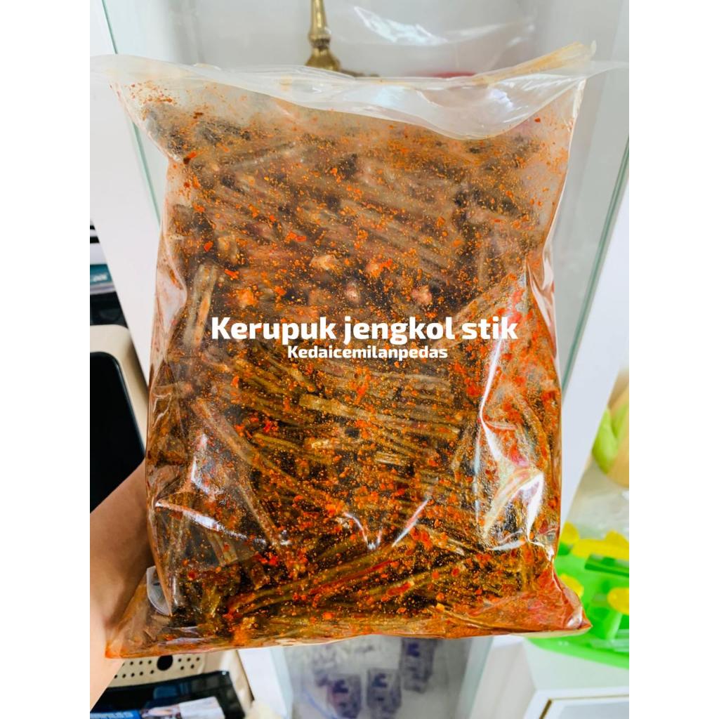 SEBLAK KERUPUK JENGKOL STIK/SEBLAK STIK JENGKOL PEDAS DAUN JERUK 1KG