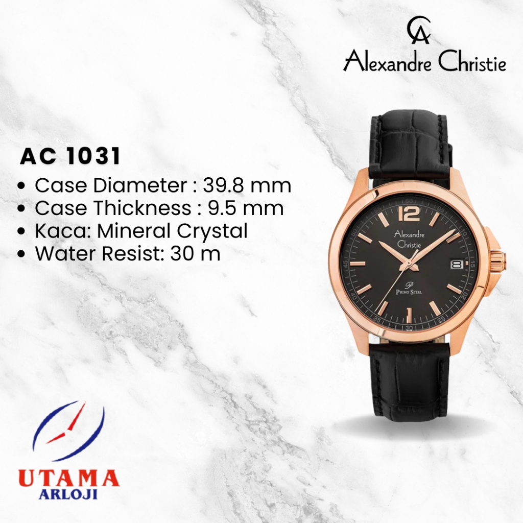 Alexandre Christie Primo Steel AC1031 Jam Tangan Pria