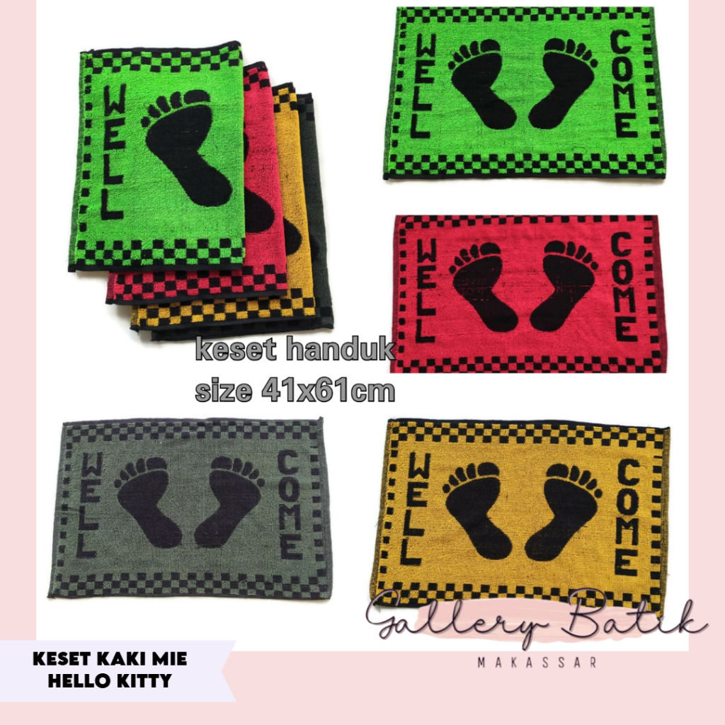 KESET KAKI HANDUK, KESET SERAP AIR, KESET KAMAR MANDI [Gallery Batik Makassar]