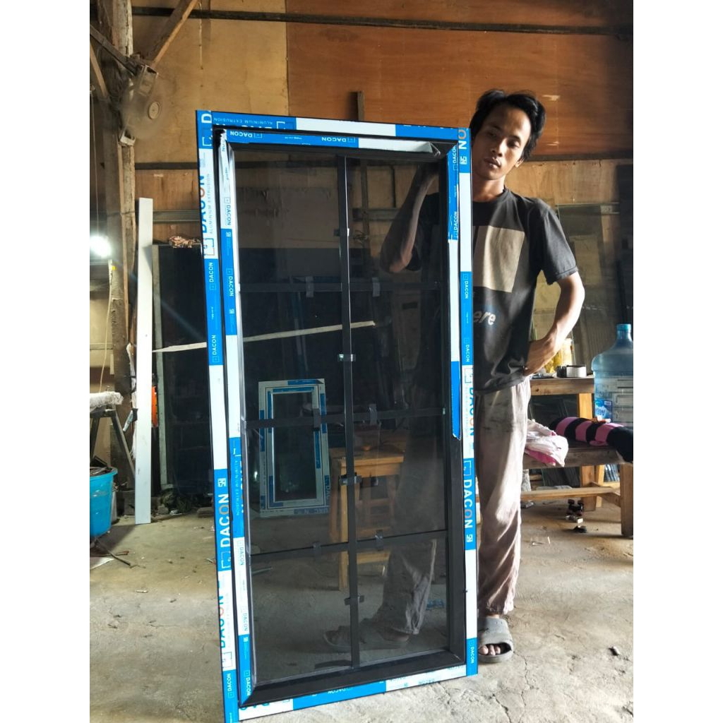 kusen JENDELA ALUMINIUM ORNAMEN 3inc UKURAN 140x60 150x80cm