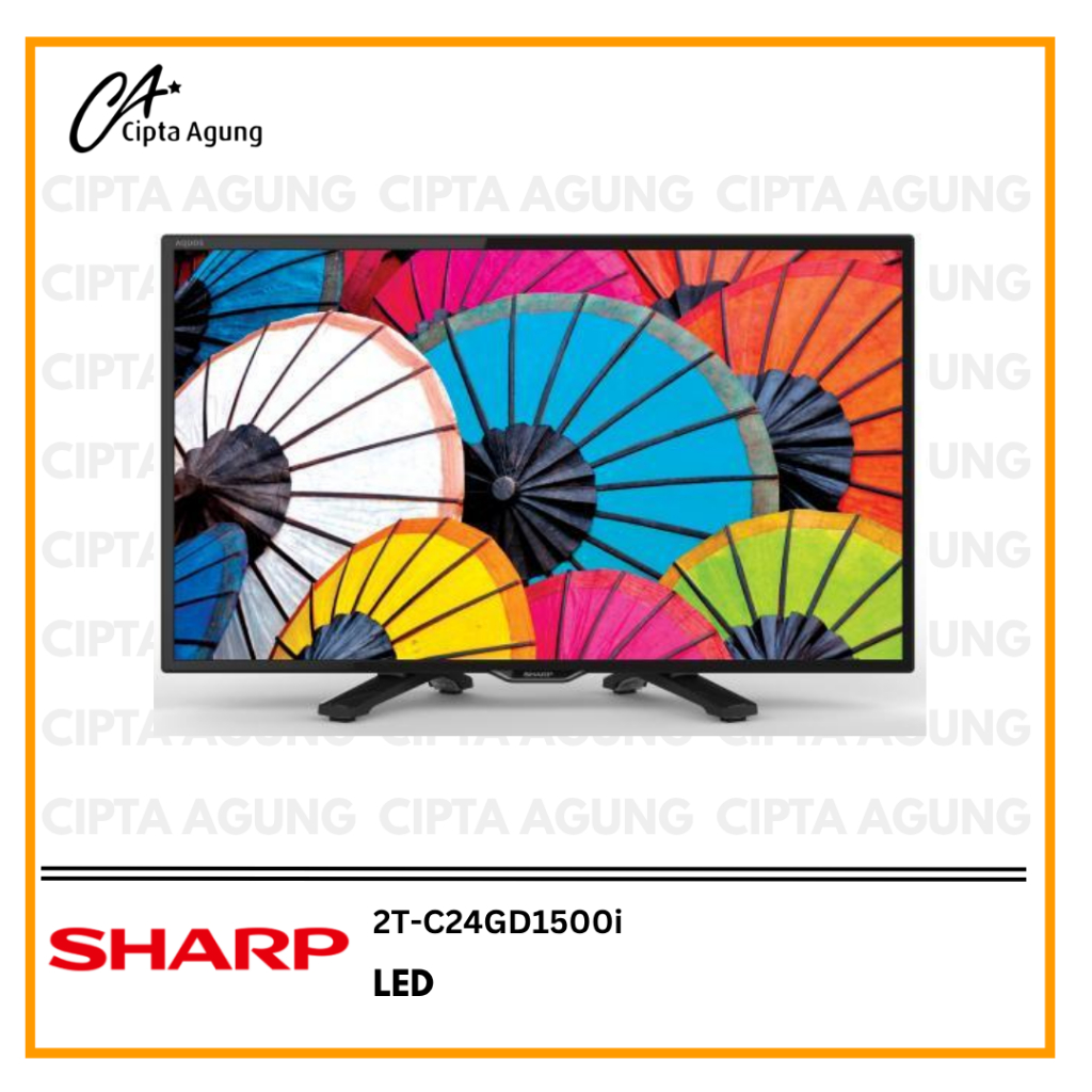 TV LED SHARP 24 INCH AQUOS 2T-C24HD1500i 24HD1500i 24HD1500 24HD15 TV USB MOVIE DIGITAL GARANSI