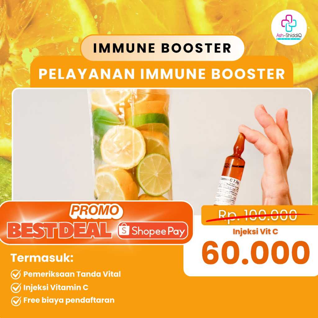 Immune Booster - Best Deal , Sudah Termasuk: Free Biaya Pendaftaran + Pemeriksaan tanda vital + Inje