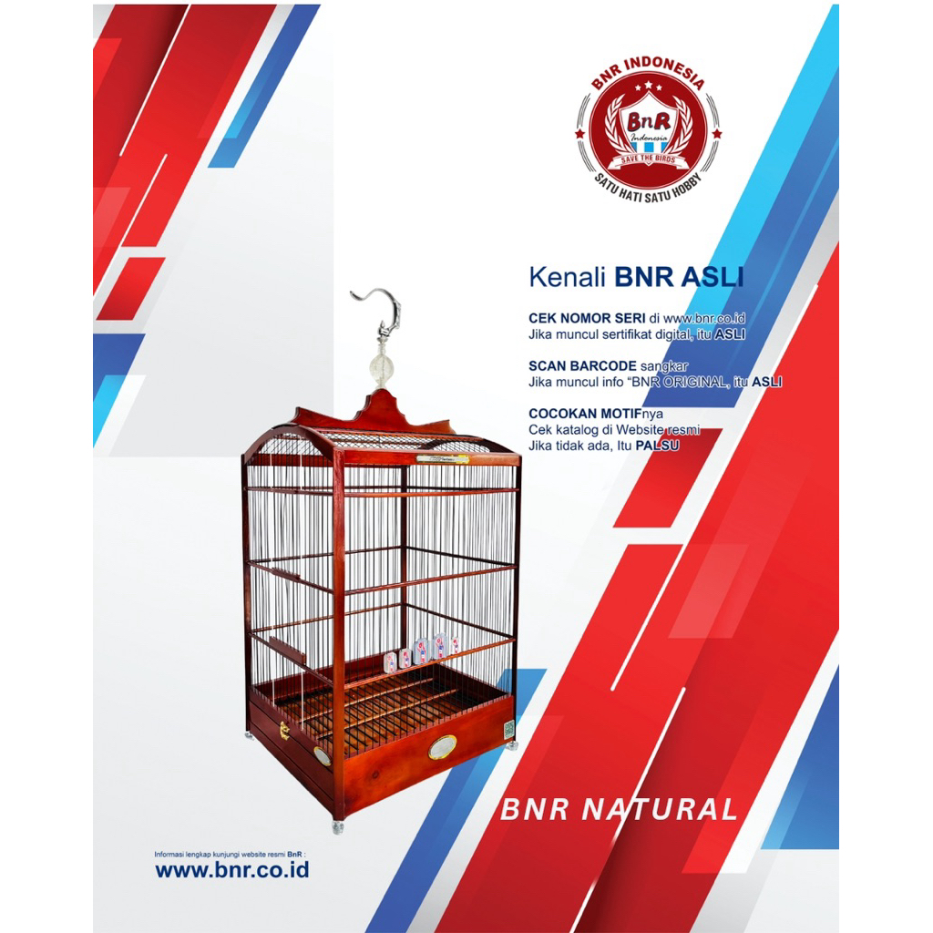 KOTAK BNR NO.2 COKLAT NATURAL RUJI FIBER HITAM/RUJI FIBER COKLAT