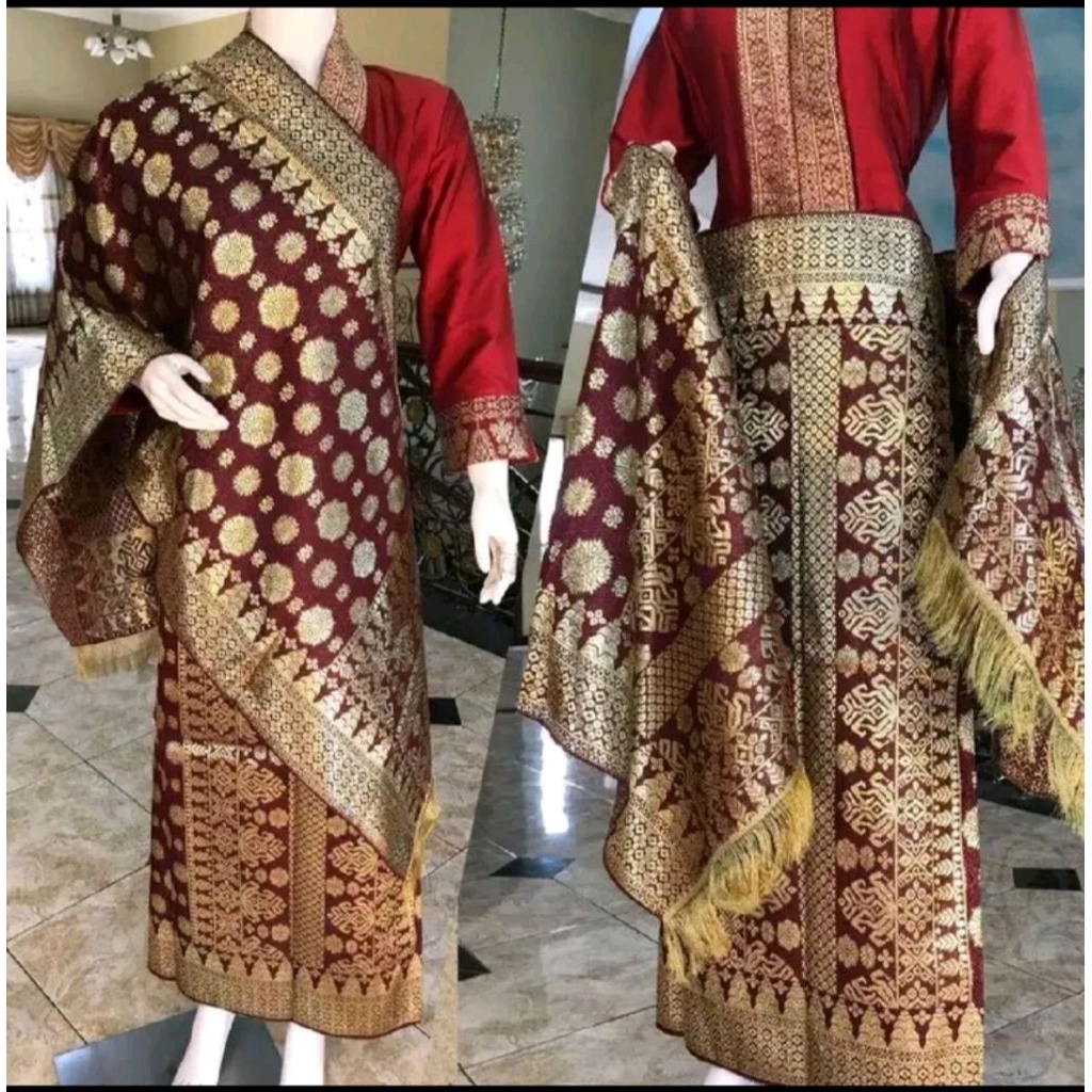 Songket ATBM // Songket tenun mesin Palembang Cantik dan Manis // Rok songket  ATBM  set selendang