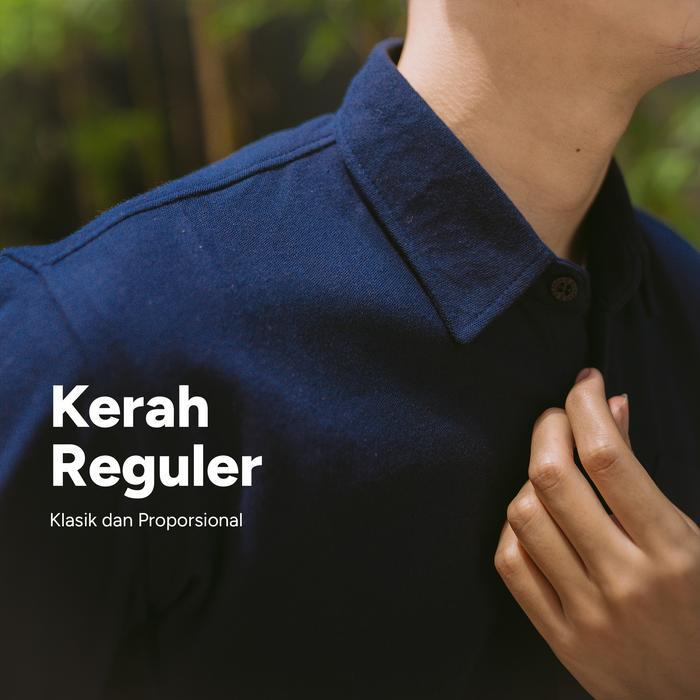 READY Dzargo Kemeja Polos Pria Lengan Panjang Pique Premium (Hitam, Putih, Navy, Army, Dark Mustard,