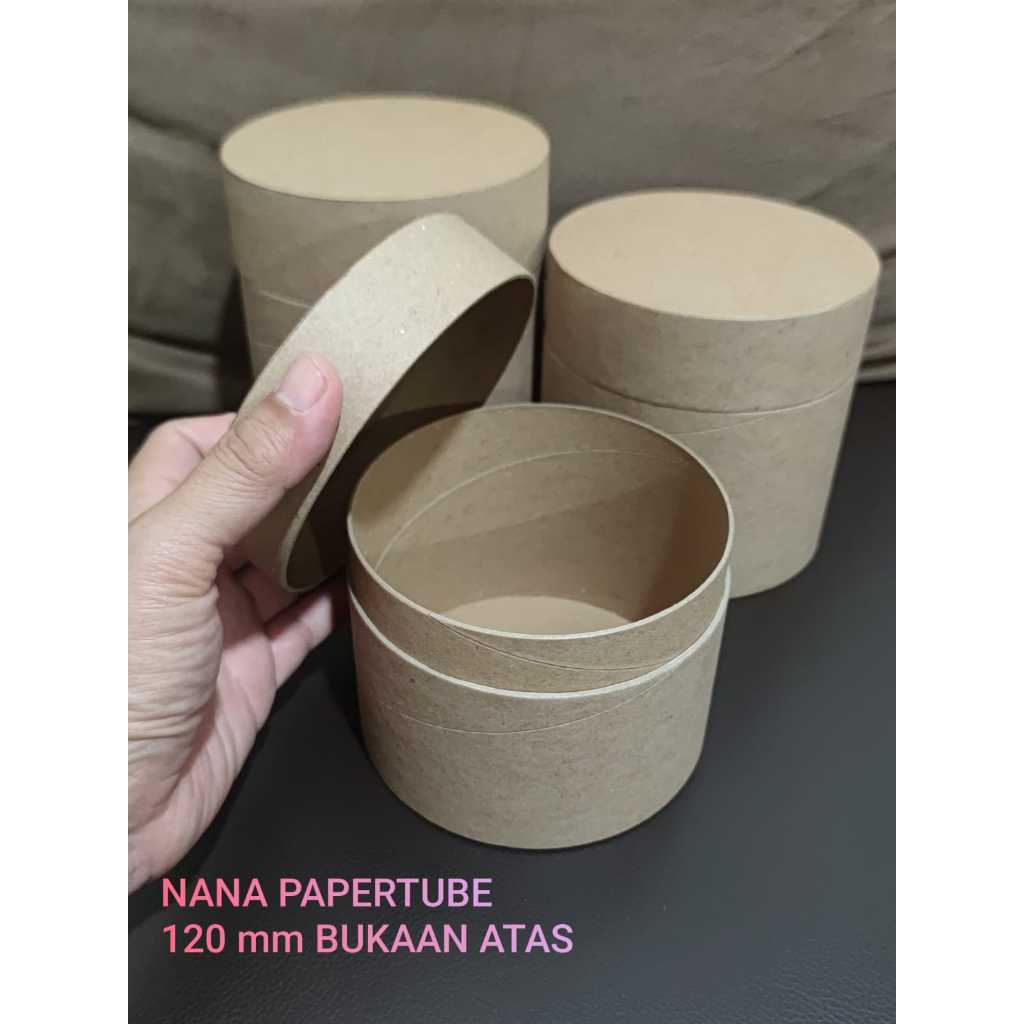 12 cm - Tutup Flat (BA) Nana Paper Tube Packaging / Selongsong - Diameter 12 cm - Papertube Custom