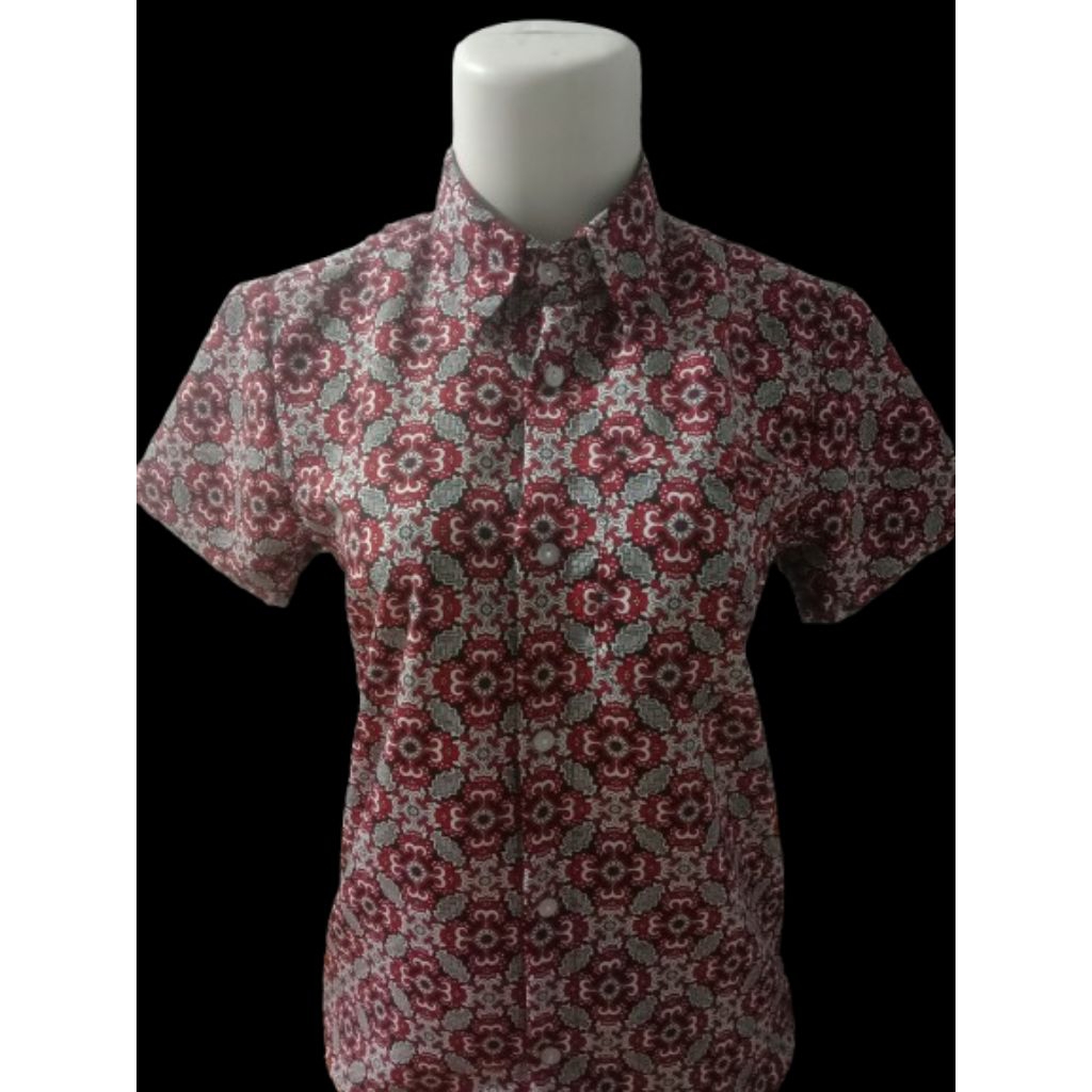 Batik SD/Batik Sekolah MI merah maroon/Seragam Batik Sekolah SMA/Nusa Merah maroon