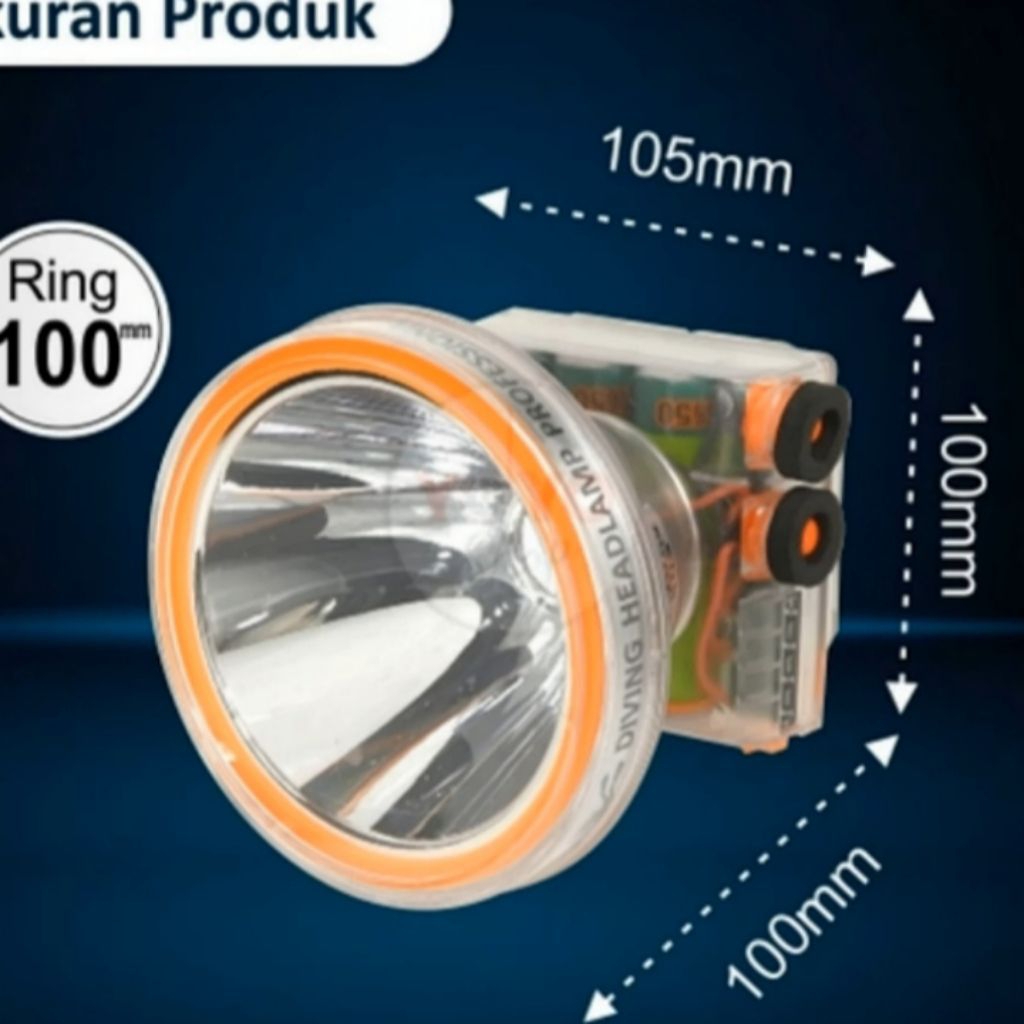 jl-909p senter kepala menyelam 300watt cahaya putih senter kepala jinlong tahan 20jam super terang