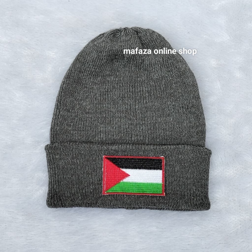 kupluk palestina bahan rajut tebal