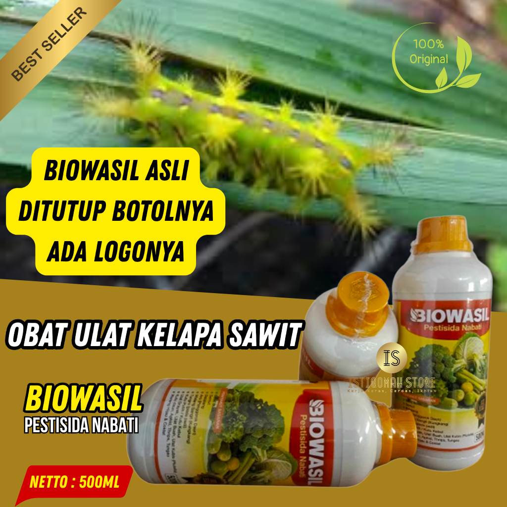 Pestisida Nabati BIOWASIL 500ML Obat Pembasmi Hama Ulat Kelapa Sawit - Obat Hama Ulat Pada Kelapa Sa