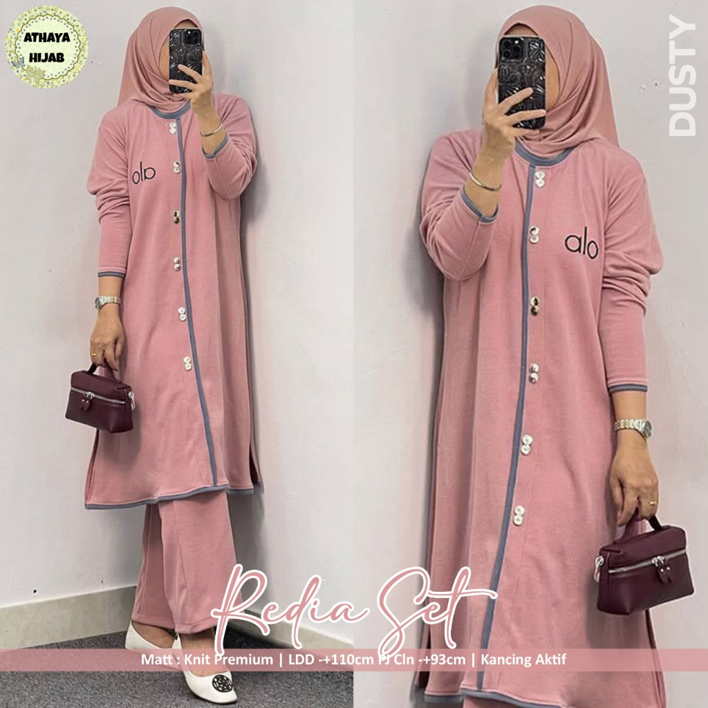 Radia Set Original Athaya Hijab Radia Athaya Knit Premium Setelan Wanita Radia Athaya