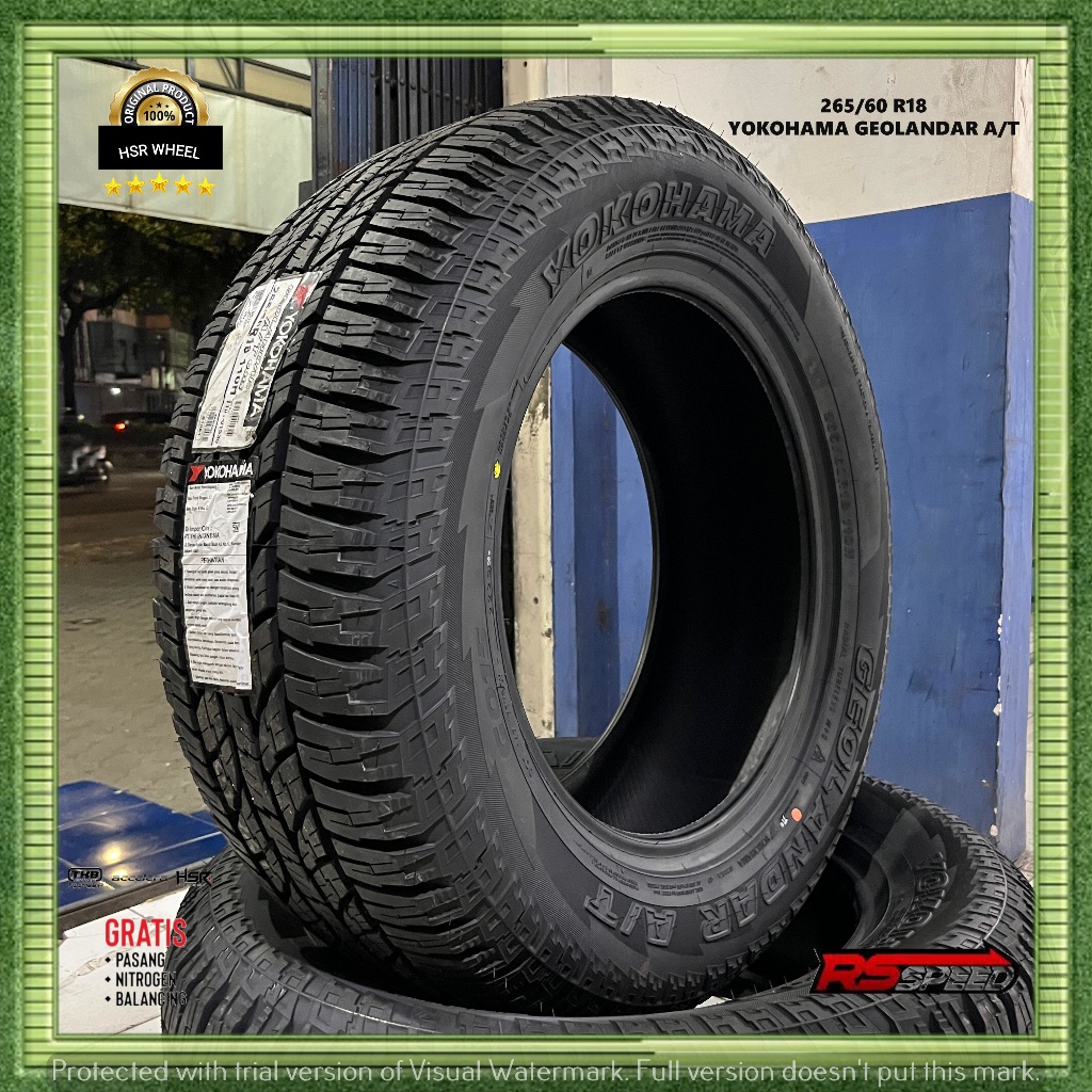 Ban Yokohama Geolandar A/T -G015 265 65 R18 Ban Mobil Import Ring 18 Ban Tubles Madein Japan R 18