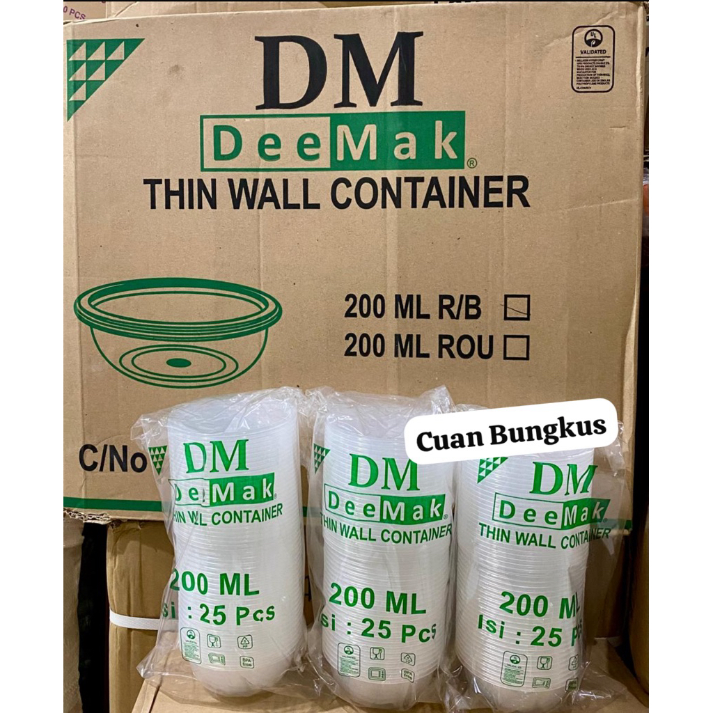 GROSIR 1 DUS THINWALL BULAT MEREK DM MANGKOK PLASTIK 200ml RB TERMURAH DAN BERKUALITAS