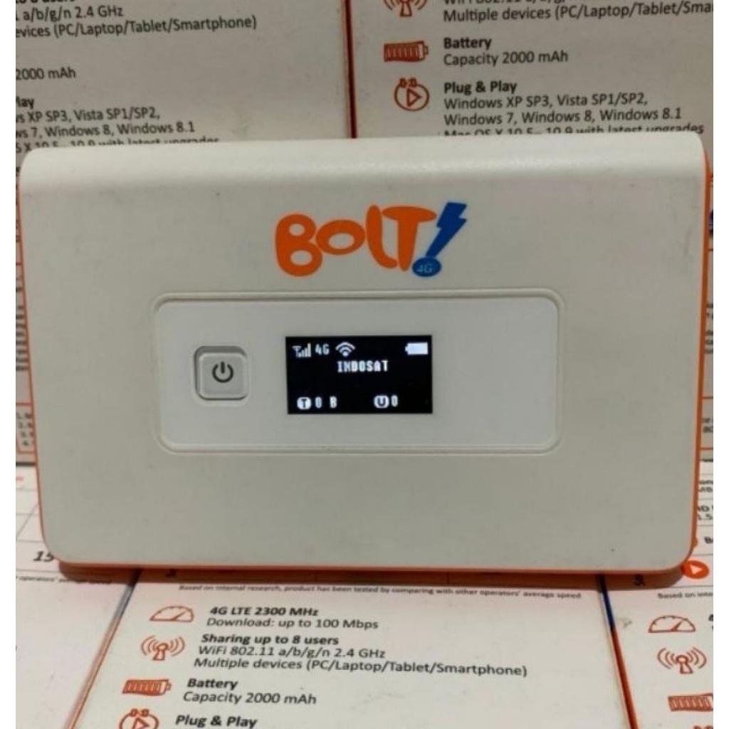 Modem Wifi 4G LTE Bolt Orion Movimax Mv1 Mifi Bolt ZTE MF90 Unlock Alloprator 4G LTE