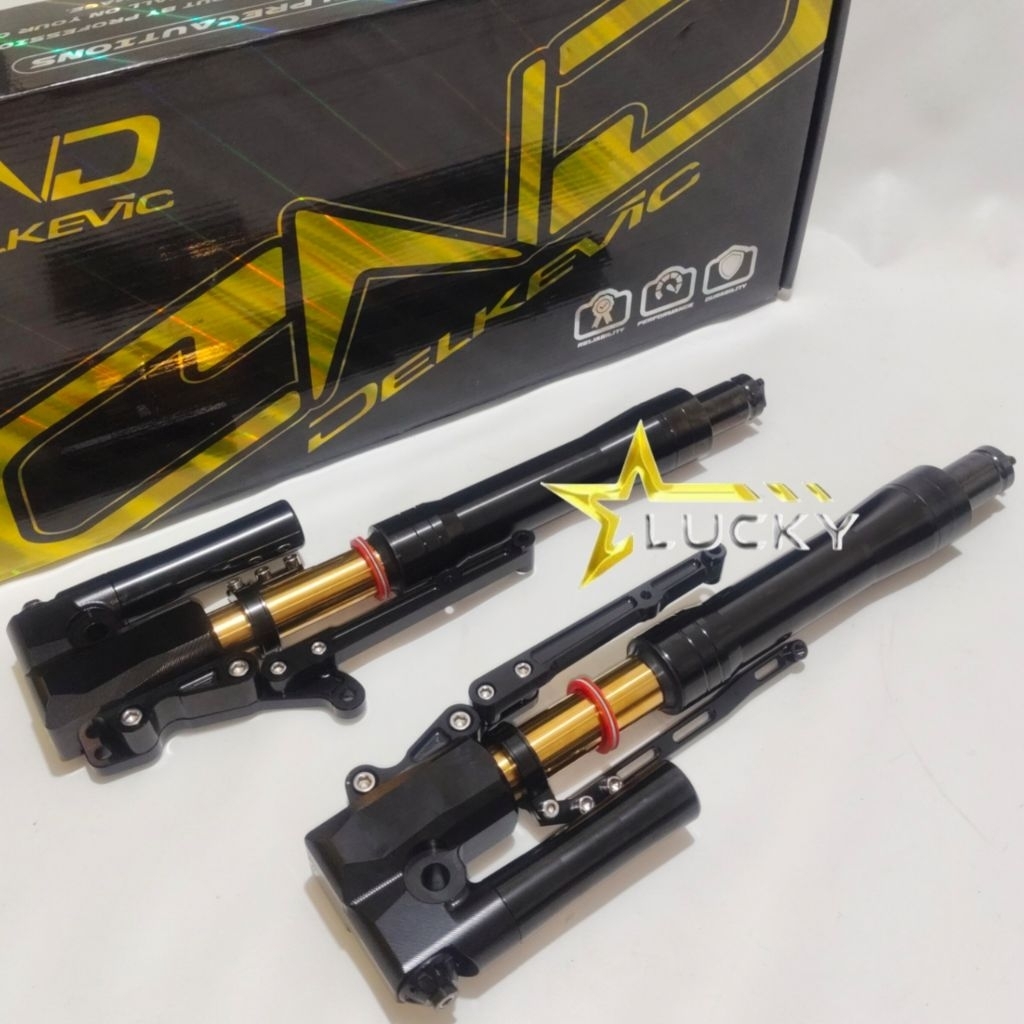 SHOCK DEPAN PCX UP SIDE DOWN DND DELKEVIC PCX 150/PCX 160/SUSPENSION SHOCKBREAKER UP SIDE DOWN NON S