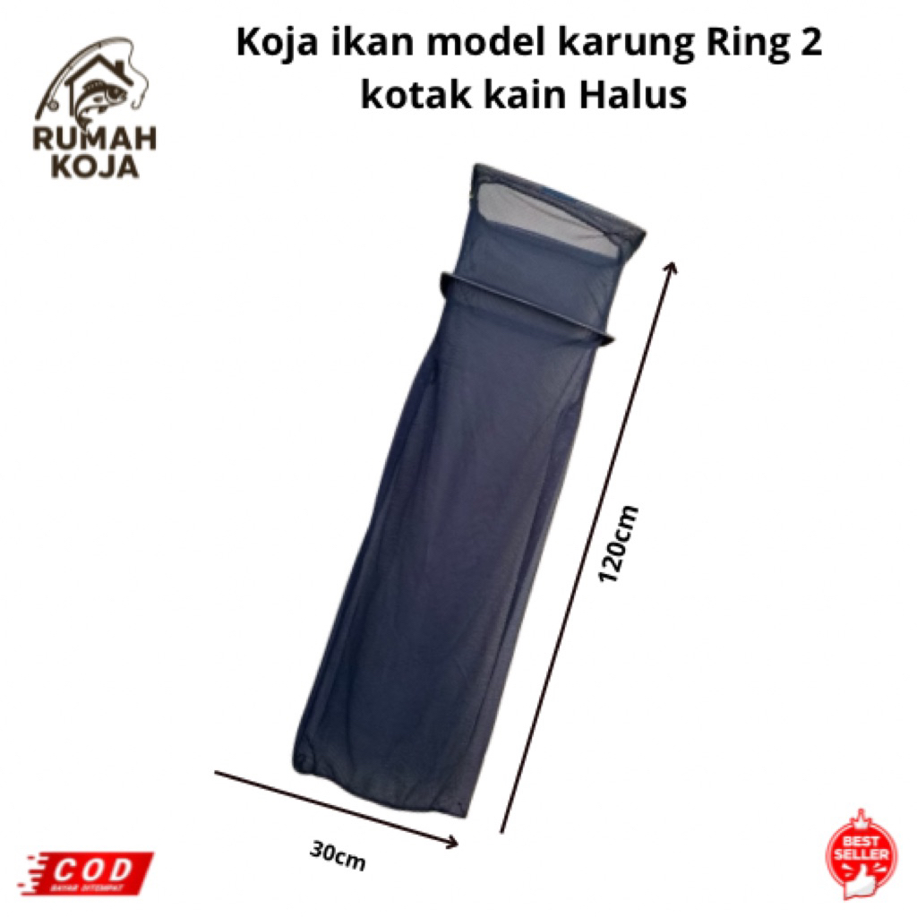 RUMAH KOJA - KOJA IKAN KAIN JALA RING 2 KOTAK 120cm