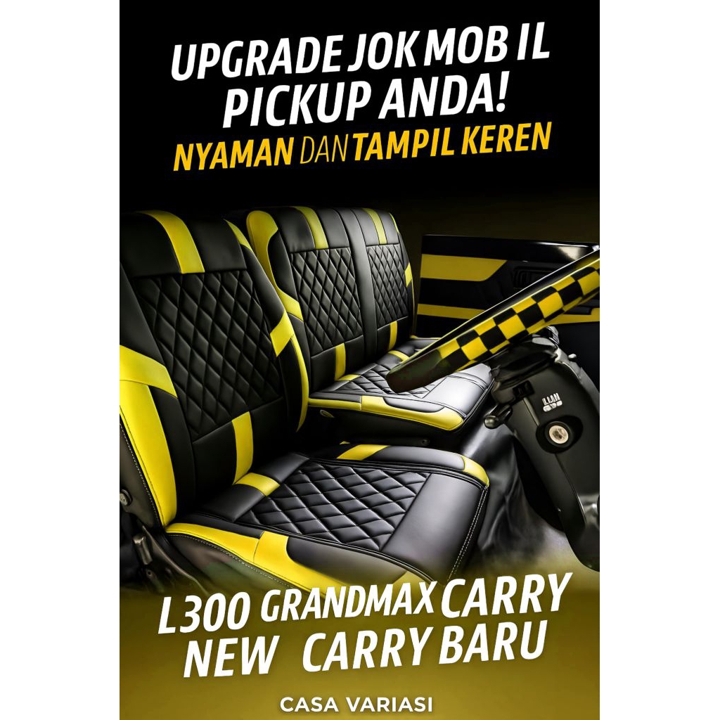 Sarung Jok Mobil Pickup L300 Grandmax , DfskSupercab, New Carry Baru, Zebra Pickup,L300,Grandmax 1,5