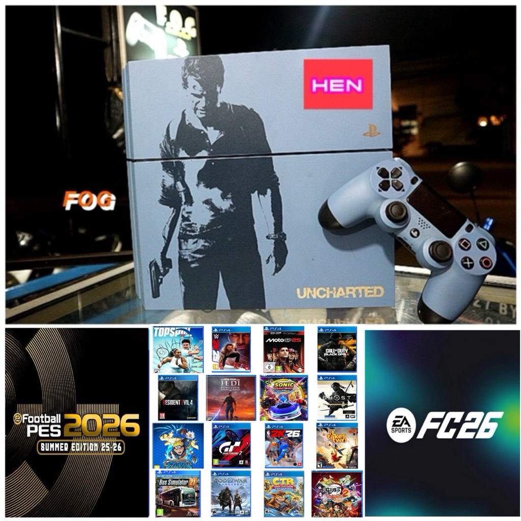 PS4 Fat 1tb Uncharted Edition CFW Hen