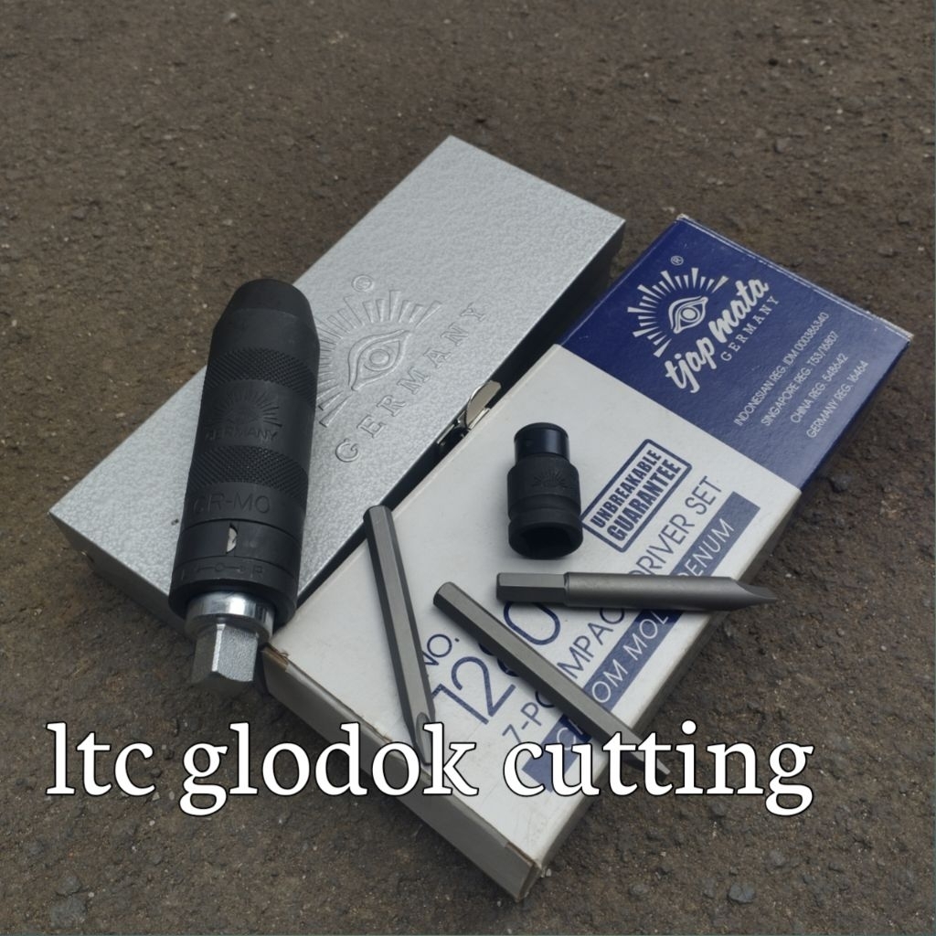 tjap mata impact drive set 7 pcs obeng ketok manual/obeng impact drive tjap mata germany