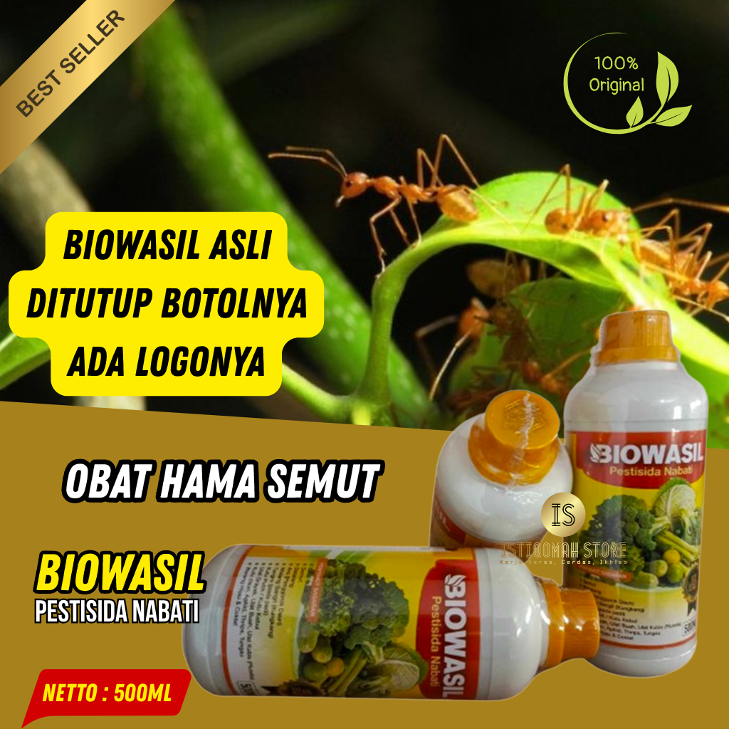 Obat Tanaman Pembasmi Hama Semut BIOWASIL 500ML Pestisida Nabati Pembasmi Hama Tanaman Semut - Pemba