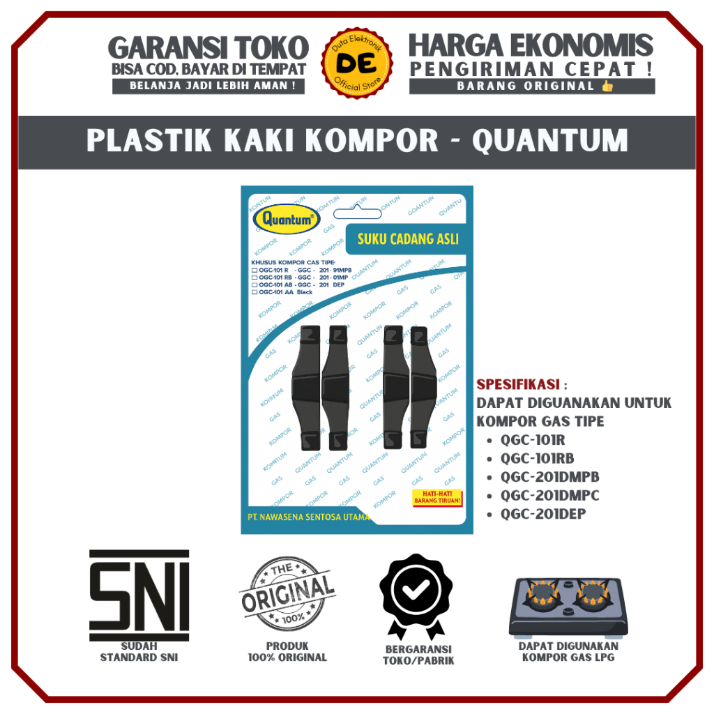 Quantum Sparepart Plastik Kaki Kompor Quantum  / Plastik Kaki Kompor Quantum ORIGINAL