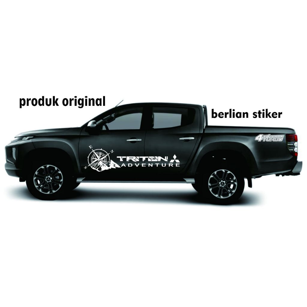 promo stiker mobil 4x4 mitsubishi triton model adventure compas cuting stiker keren lis bodi samping