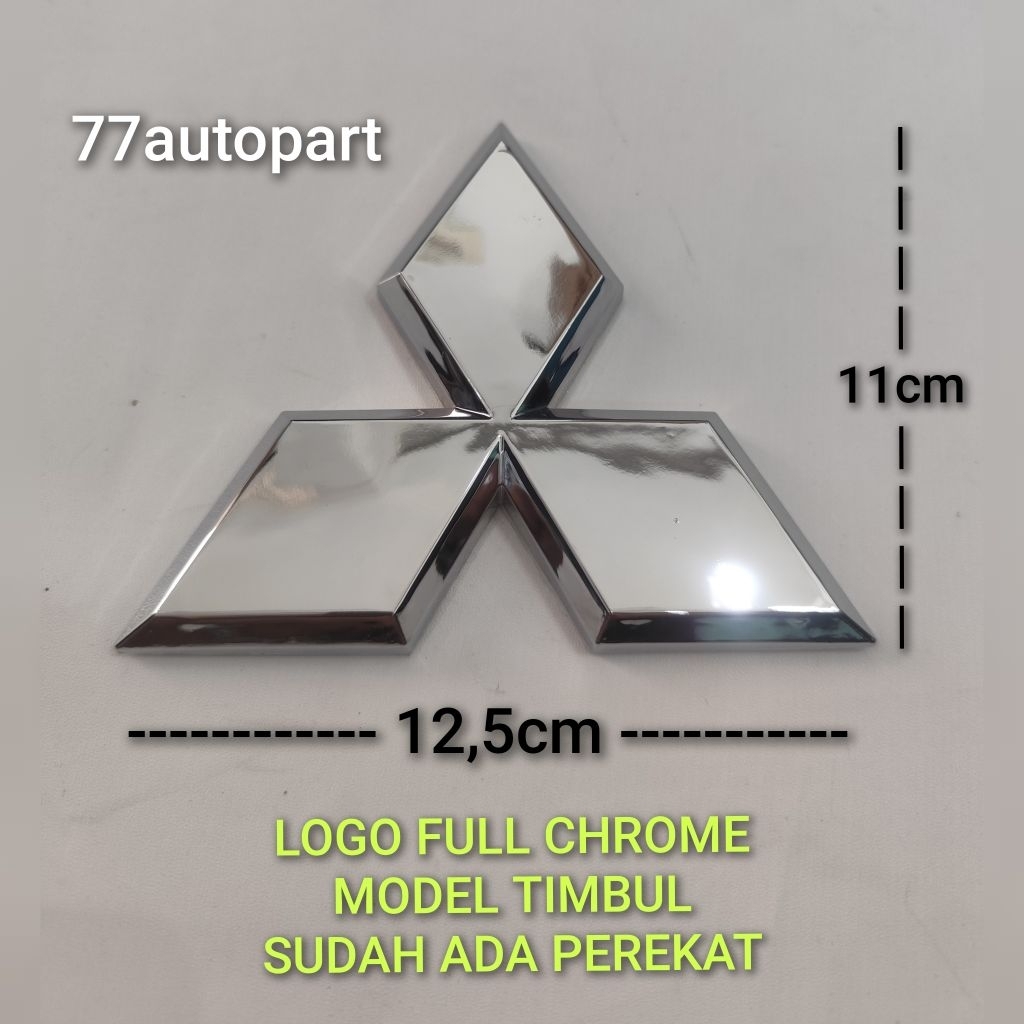 Emblem TIGA BERLIAN NEW CHROME Untuk Mitsubishi Canter