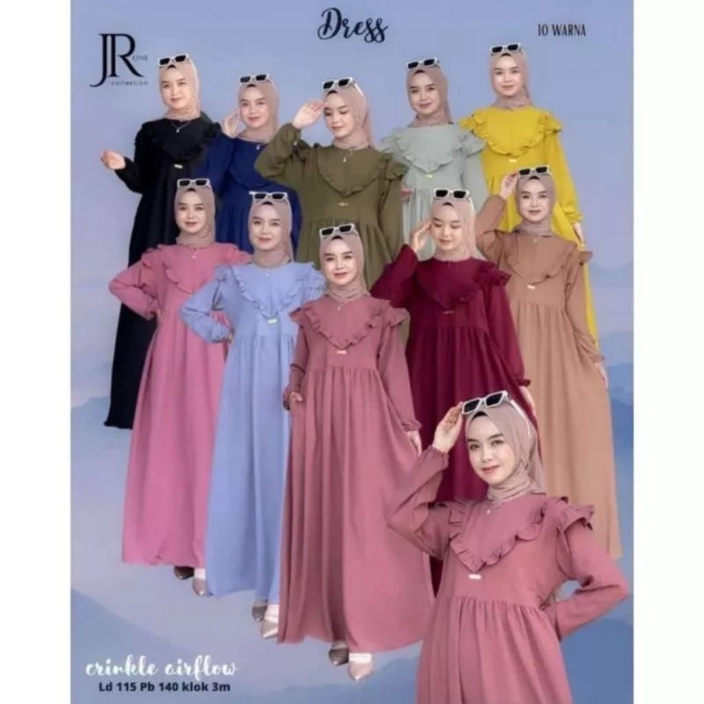 Gamis JR one kriwil hitam