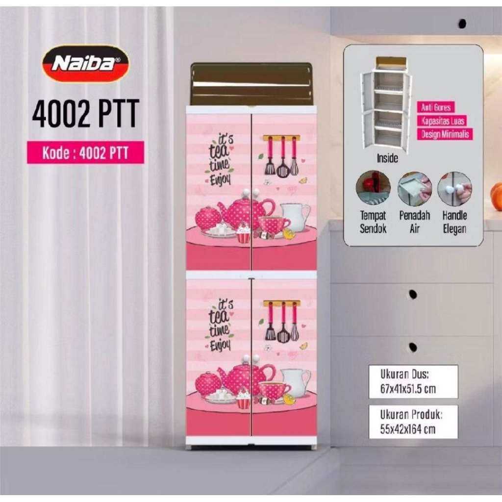 Rak piring naiba / Naiba Mini dish rack pantry 4 susun    Promo