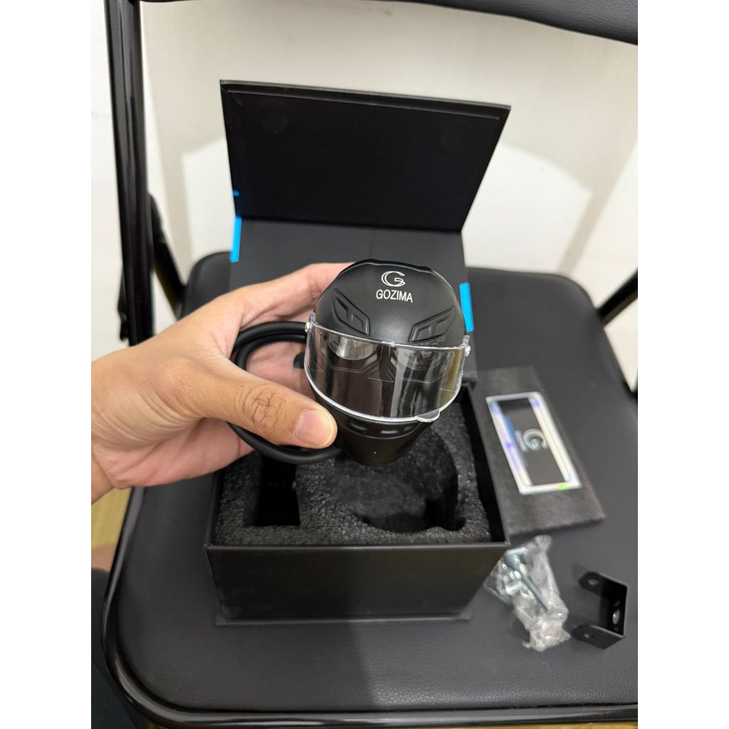 Lampu Driving Helmet LED Gozima Miles CNC Lampu sorot Cahaya putih-Kuning 30 wat DC 12-80 Volt Motor