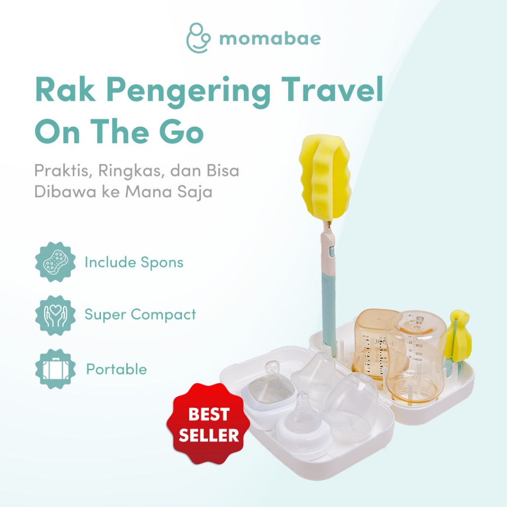 MOMABAE – Rak Pengering Botol Susu Bayi / Rak Botol Susu Bayi / Rak Dot Botol Susu