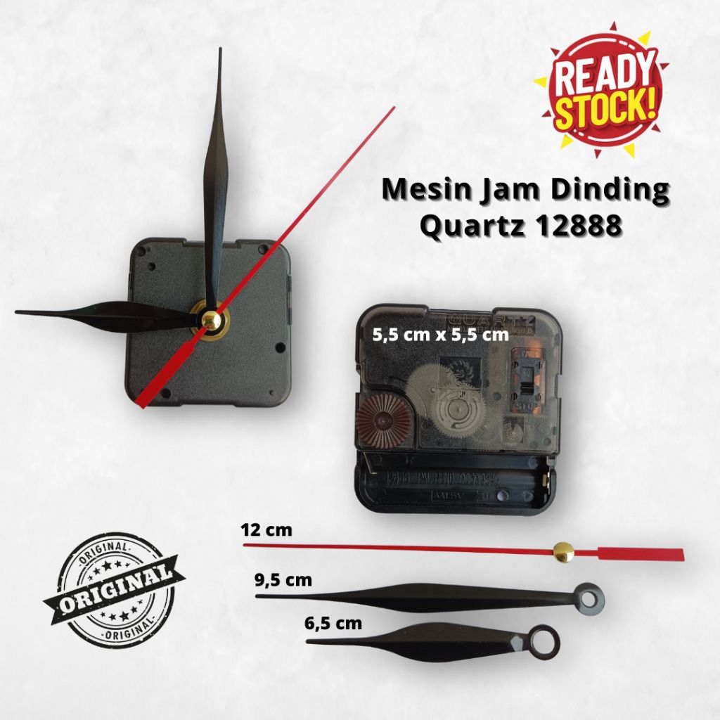 Mesin jam dinding original QUARTZ 12888