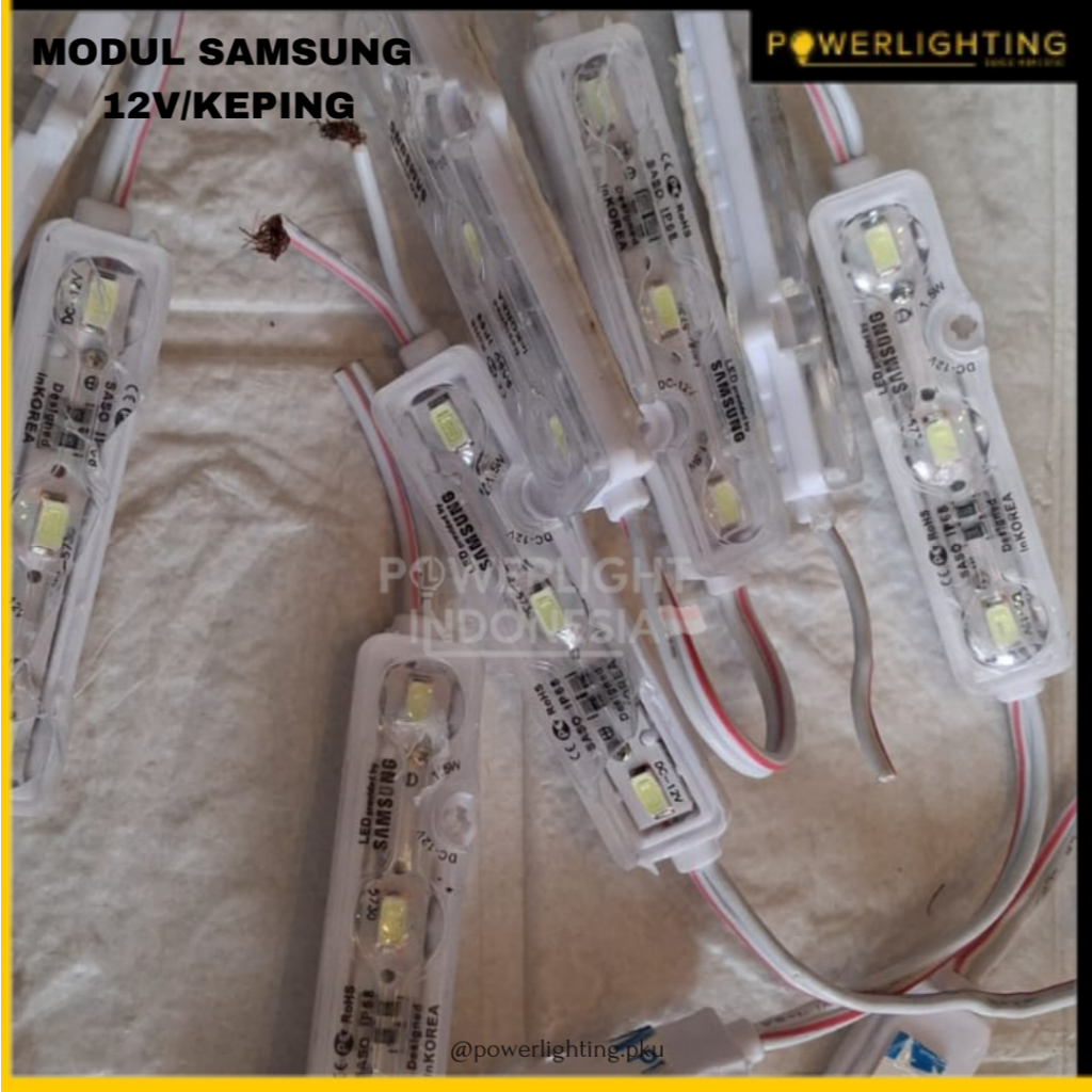 Samsung Modul LED SASO 12V 3 Mata Lampu Warna Putih / Pcs