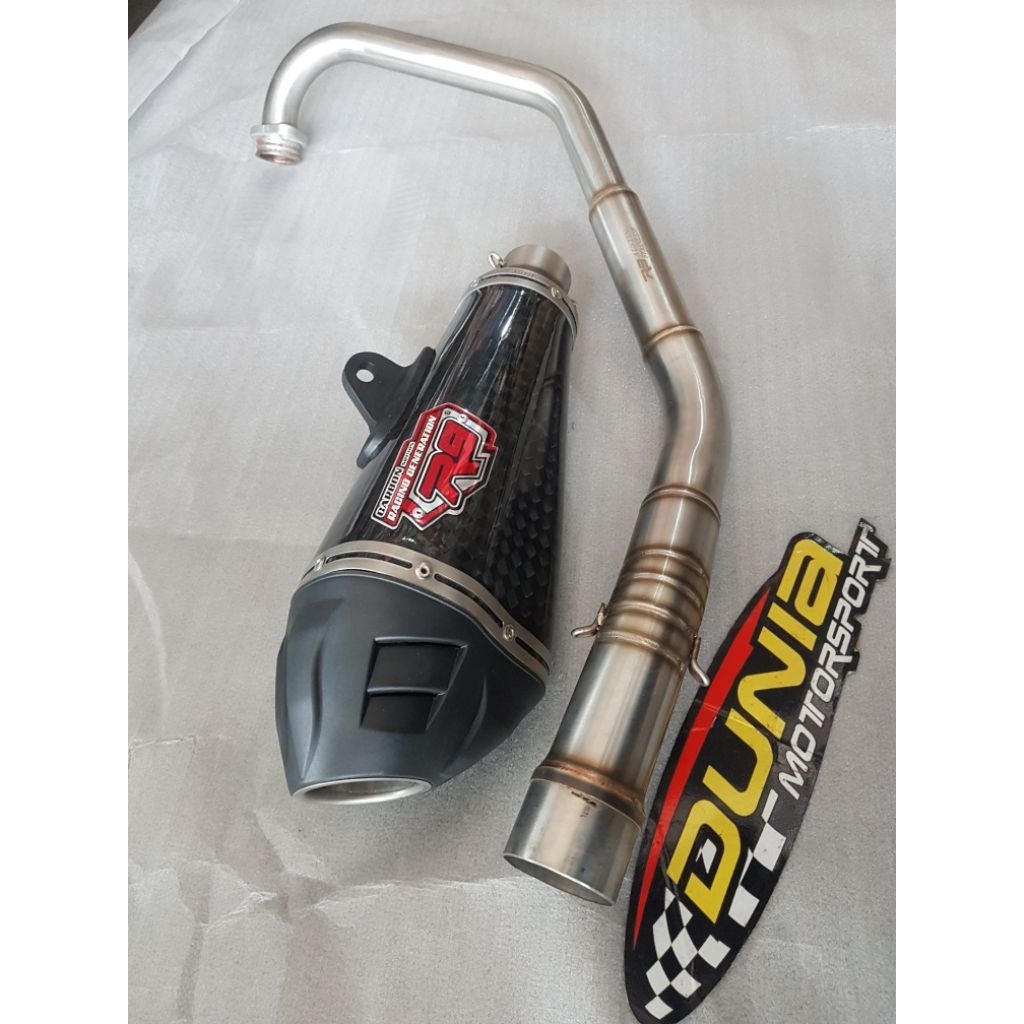 Knalpot Racing R9 Austin Carbon Yamaha R15.