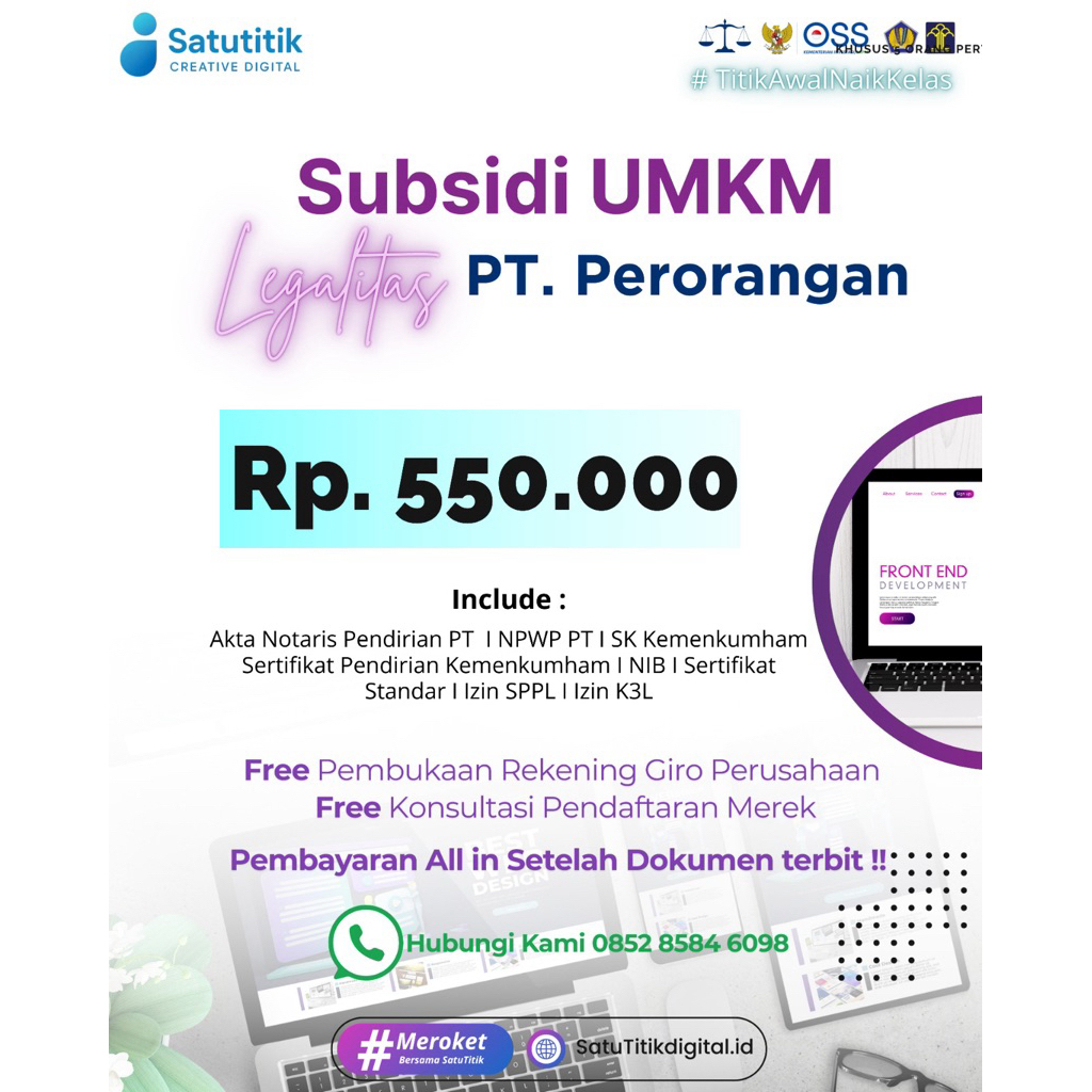 Jasa Pembuatan Dok PT Perorangan All in