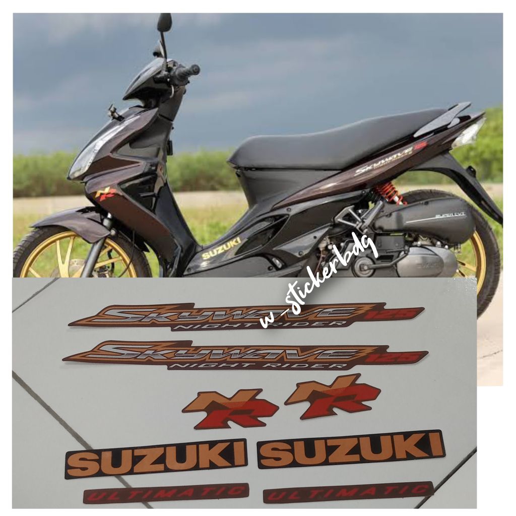 Striping Stiker Lis Suzuki Skywave NR Mocca Coklat