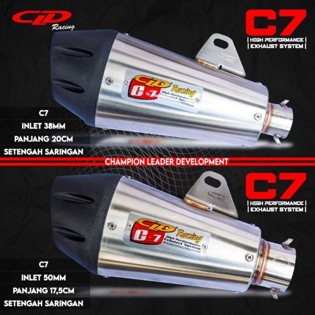 Silencer Slencer Only CLD RACING C7 inlet 38 & 50 mm
