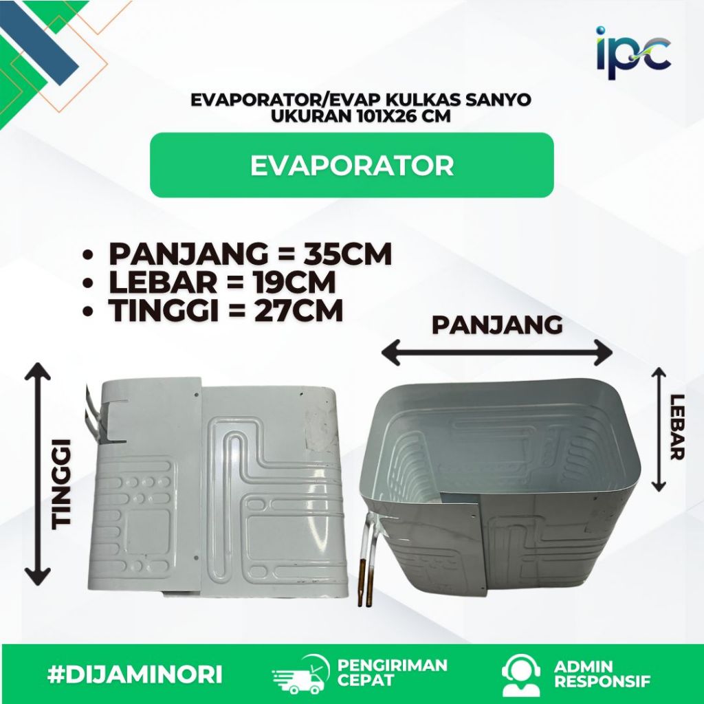 Evap Sanyo | Evaporator Kulkas Sanyo 1 Pintu Full 102x26 | Epap Kulkas Sanyo Aqua Original