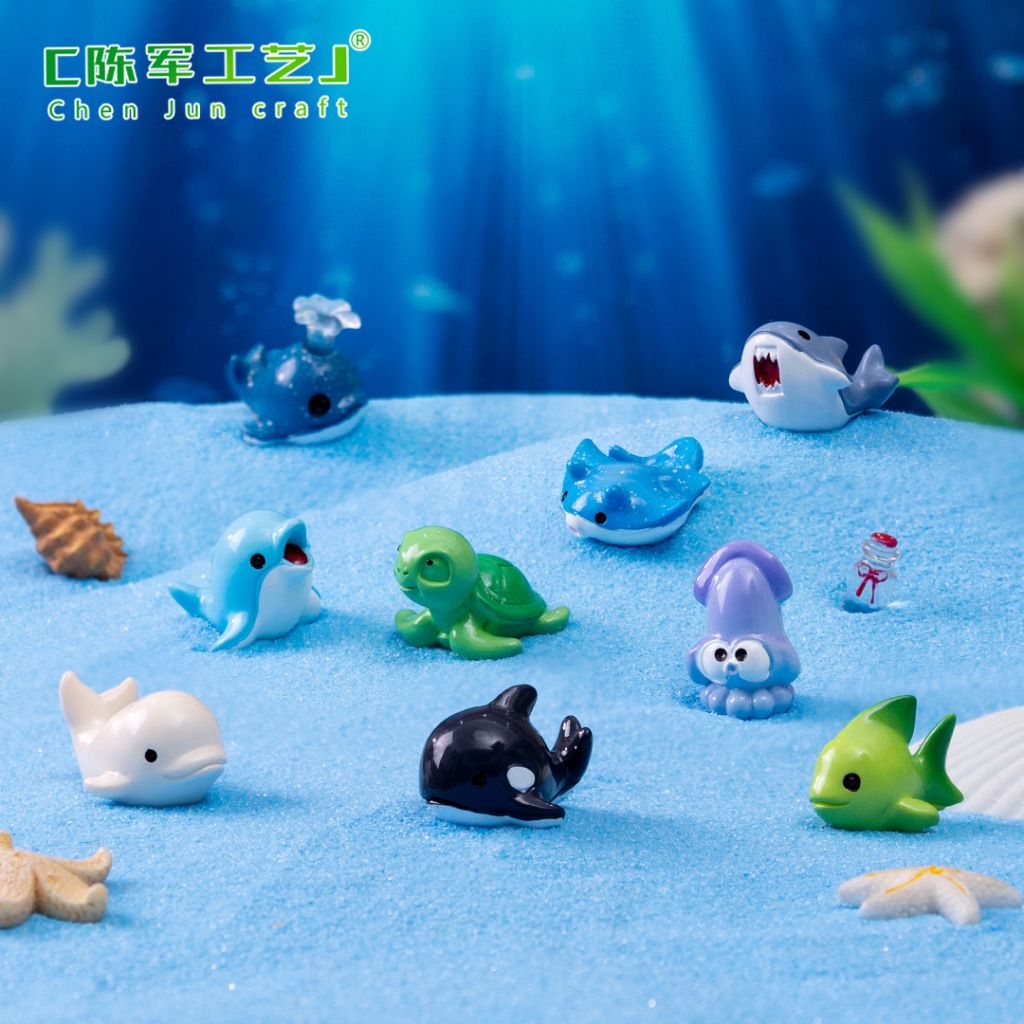 MINIATUR HEWAN LAUT OCTOPUS  HIU KURA-KURA PAUS LAUT IKAN TOPPING KUE