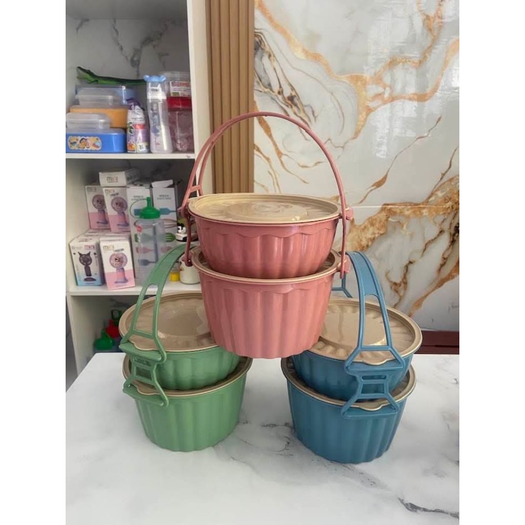 Rantang Tamiya 2 Susun Plastik / Rantang Bulat 2 Susun / Rantang Tamiya Bulat