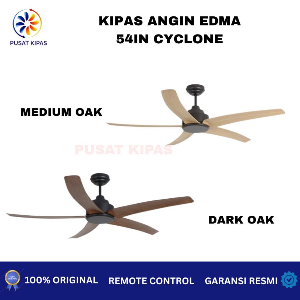 Mt Edma Cyclone 54" Kipas Angin Remote 75W