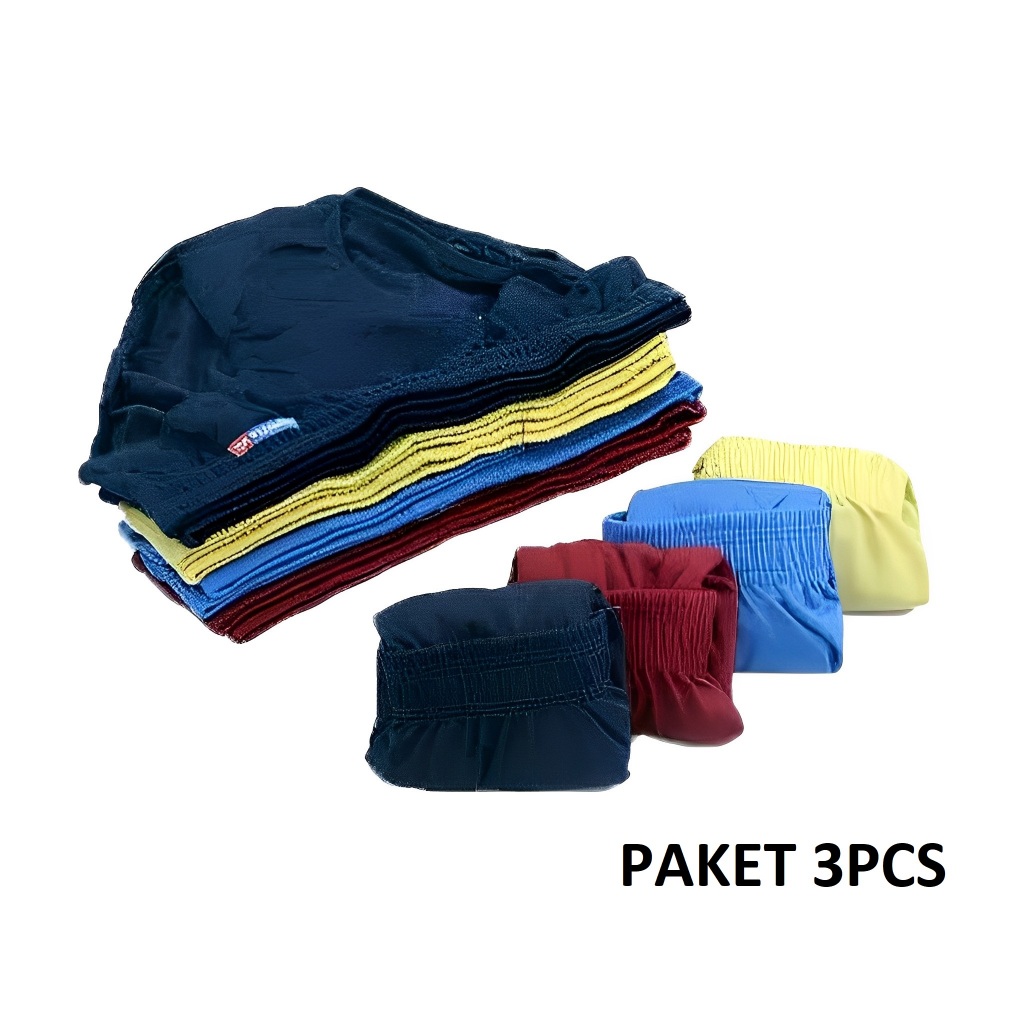 Celana Dalam Pria Polos CD Cowok Sempak Dewasa Polos Jumbo 3PCS