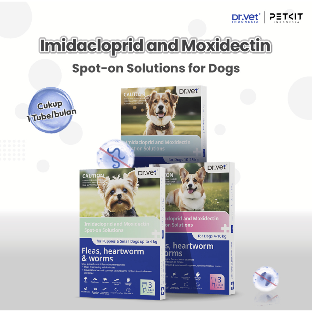 DR. VET Imidacloprid and Moxidectin Spot-on Solutions for Dogs